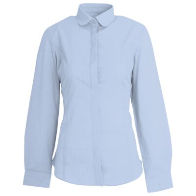 Brook Taverner Ladies Trevi Long Sleeve Poplin Shirt Thumbnail
