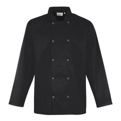 Premier Unisex Long Sleeve Stud Front Chef's Jacket Thumbnail