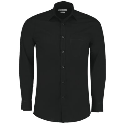 Kustom Kit Long Sleeve Tailored Poplin Shirt Thumbnail