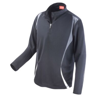 Spiro Unisex Zip Neck Trial Training Top Thumbnail